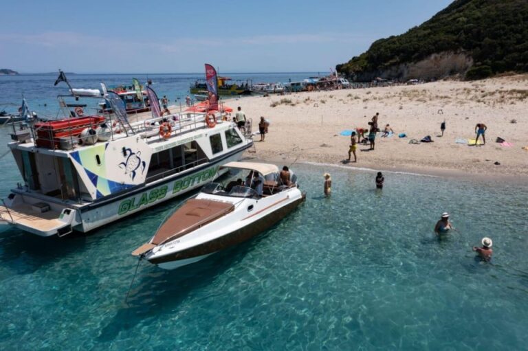 Zakynthos: Turtle Island & Keri Caves Glass-Bottom Boat Tour