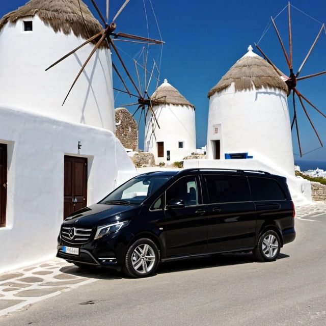 Private Transfer Mykonos:Hotel/Villa to Aiport/Port Minivan - Vehicle and Driver Information