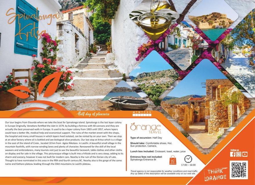 Heraklion, Malia, Hersonissos: Spinalonga & Kritsa Bus Tour - Inclusions