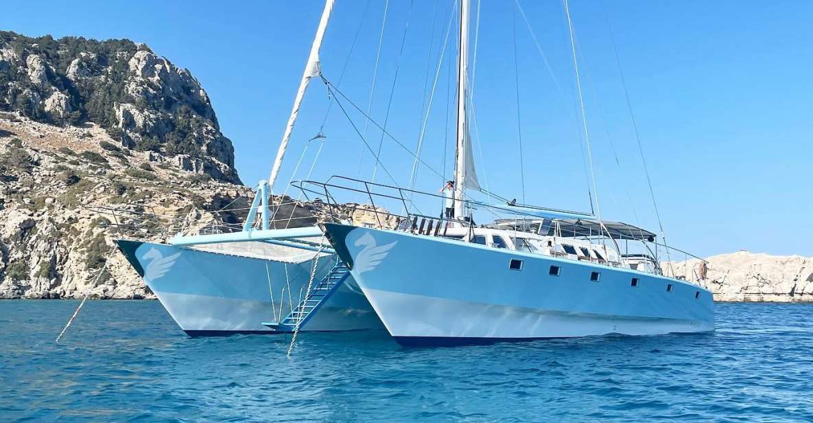 Rhodes: Catamaran Cruise With Meal, Snacks & Swim Stops - Inclusions