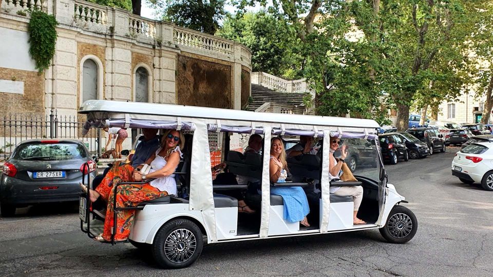 Roman Evening Golf Cart Tour + Pizza & Gelato | Max 6 People - Group Size Limitation