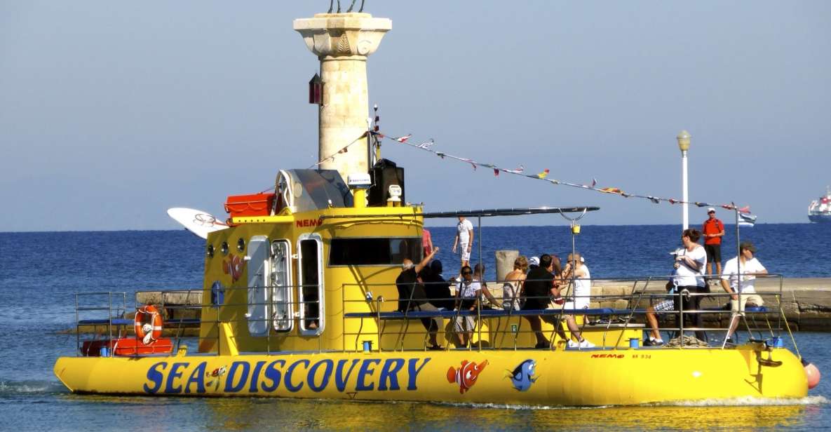 Rhodes Town: Yellow Submarine Cruise With Underwater Views - Meeting Point