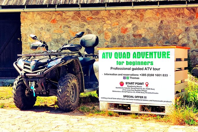 1-Hour Quad Activity in the Forests Around Rastoke & Plitvice Region - Contact Information for Assistance