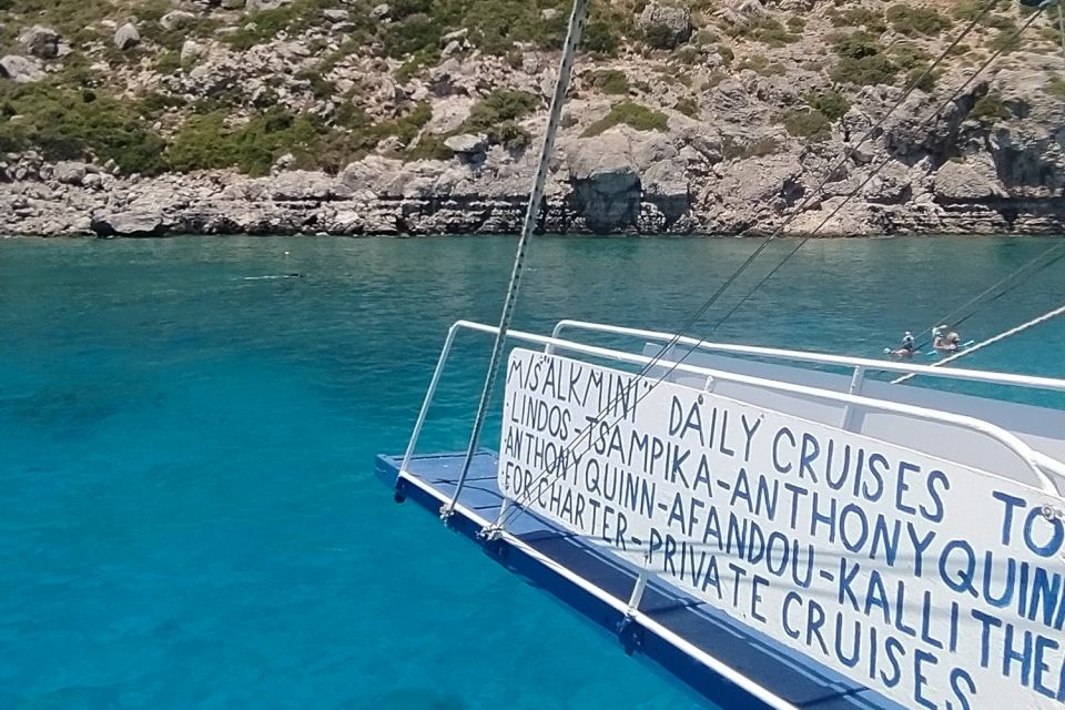 Rhodes Town: Anthony Quinn, Kalithea & Afandou Boat Cruise - Key Points