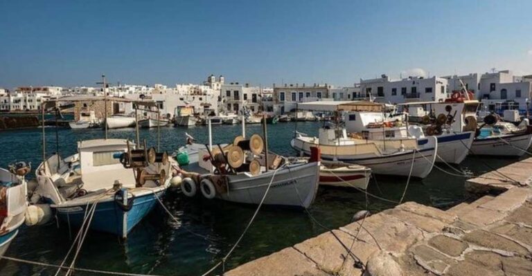 From Paros: Paros Island Bus Tour and Boat Trip to Antiparos