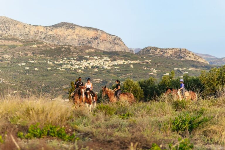 Heraklion: Finikia Horse Riding Day Tour With Lunch