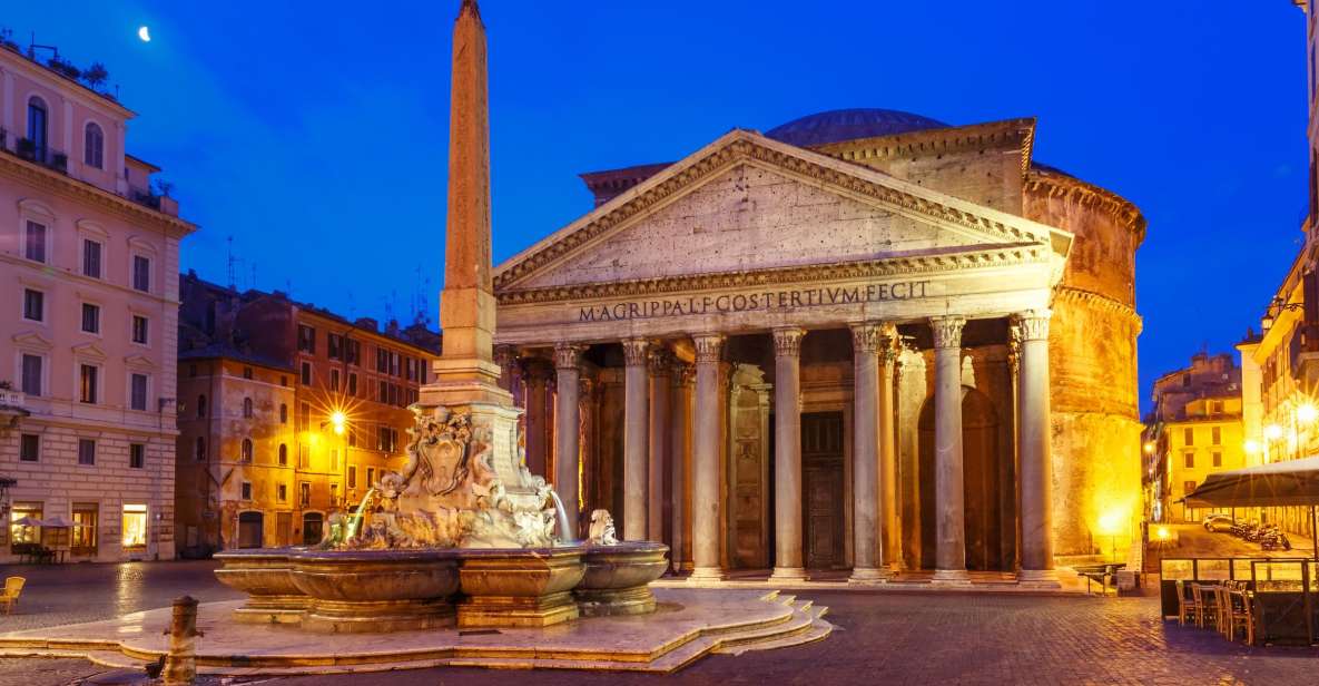 Rome by Night: Private Driving Tour With Dinner - Tour Description