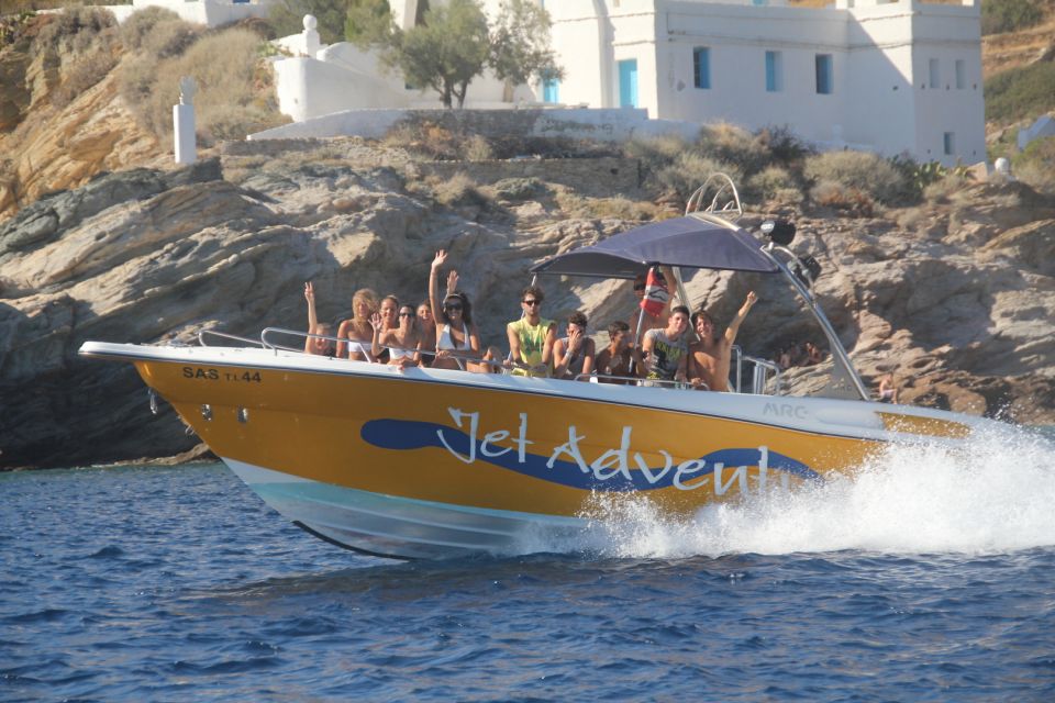 Ios Island: Speedboat Cruise From Mylopotas Beach - Amenities