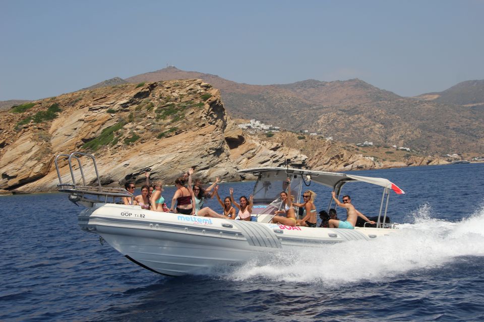 Ios Island: Speedboat Cruise From Mylopotas Beach - Trip Details